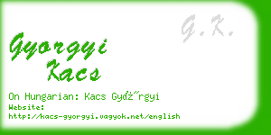 gyorgyi kacs business card